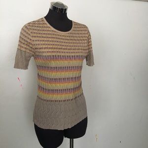 M MISSONI short sleeve knit top EUC Medium